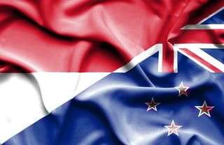 Indonesian and New Zealand flags together
