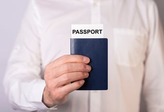 Man Holding Passport