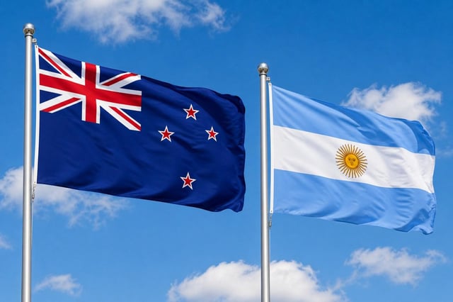 New Zealand Flag With Argentina Flag