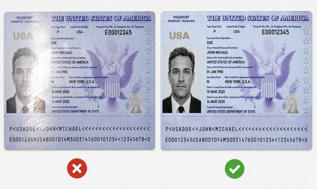 Incorrect And Correct Passport Bio Page