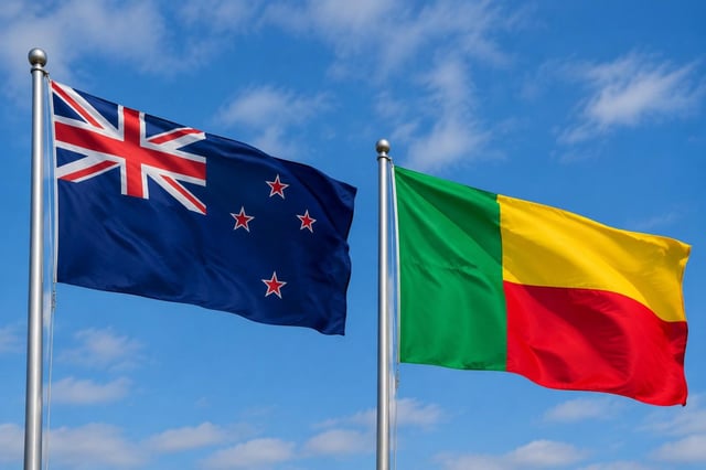 New Zealand Flag With Benin Flag