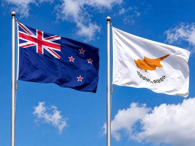 New Zealand Flag With Cyprus Flag