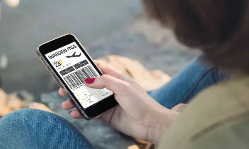 Digital Boarding Pass On Smartphone Mob