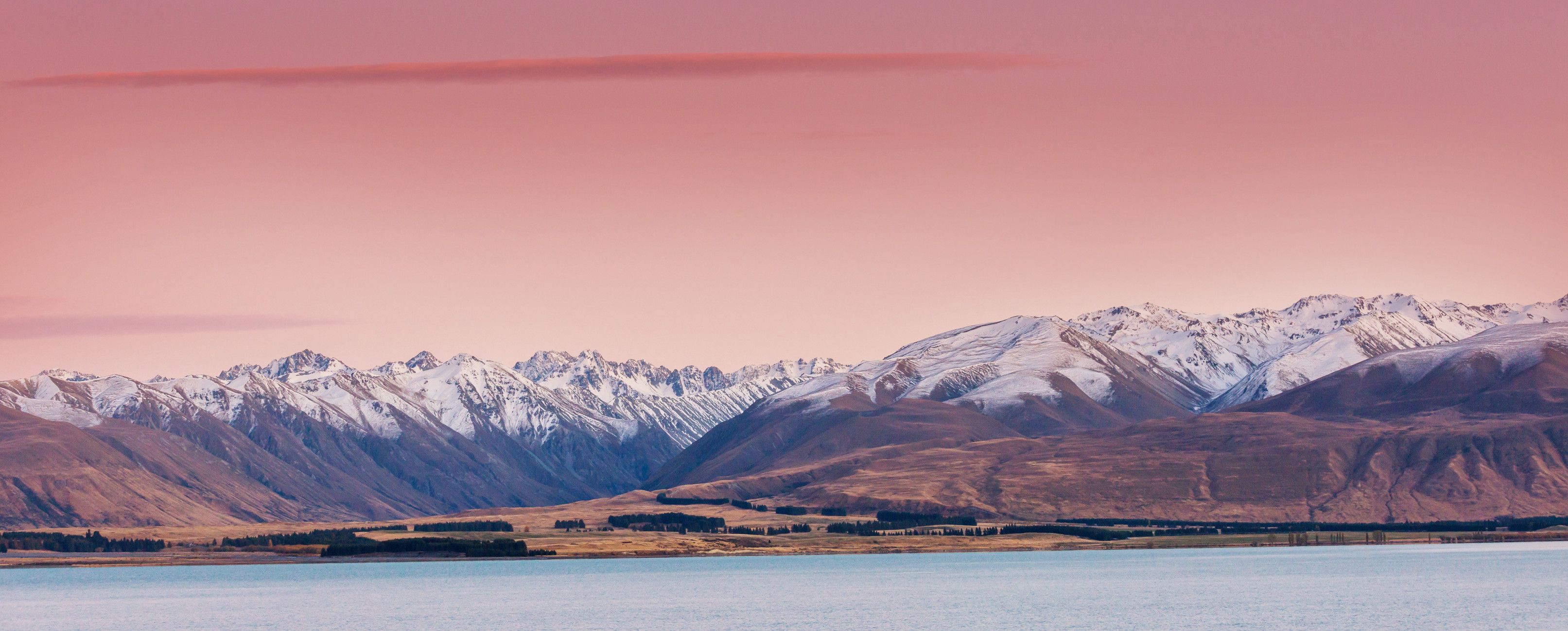 Snow Capped Mountains Of New Zealand