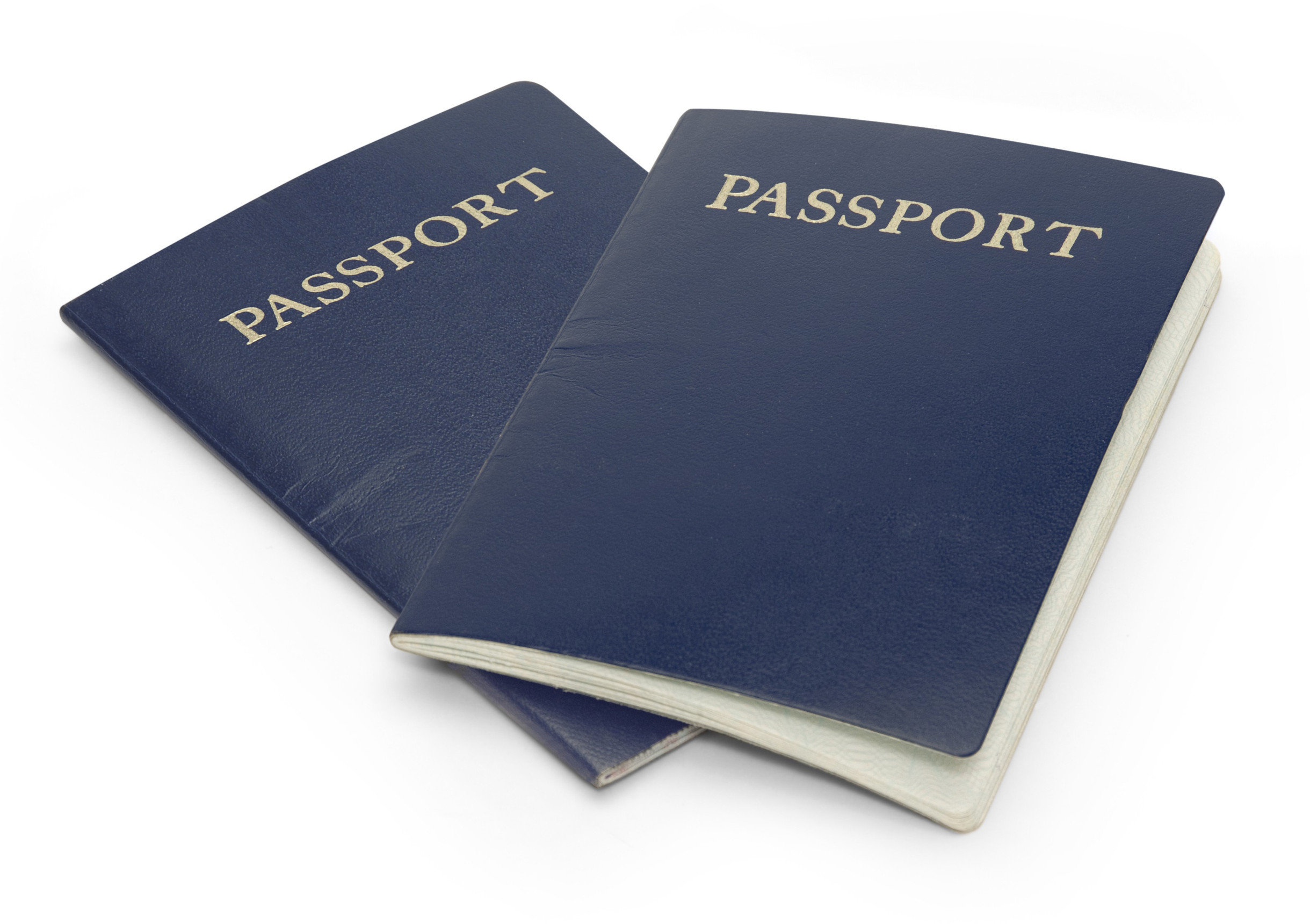 Two Overlapping Blue Passports